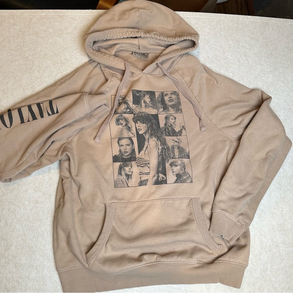 Taylor Swift 2023 The Eras Tour Taupe Hoodie Size Medium